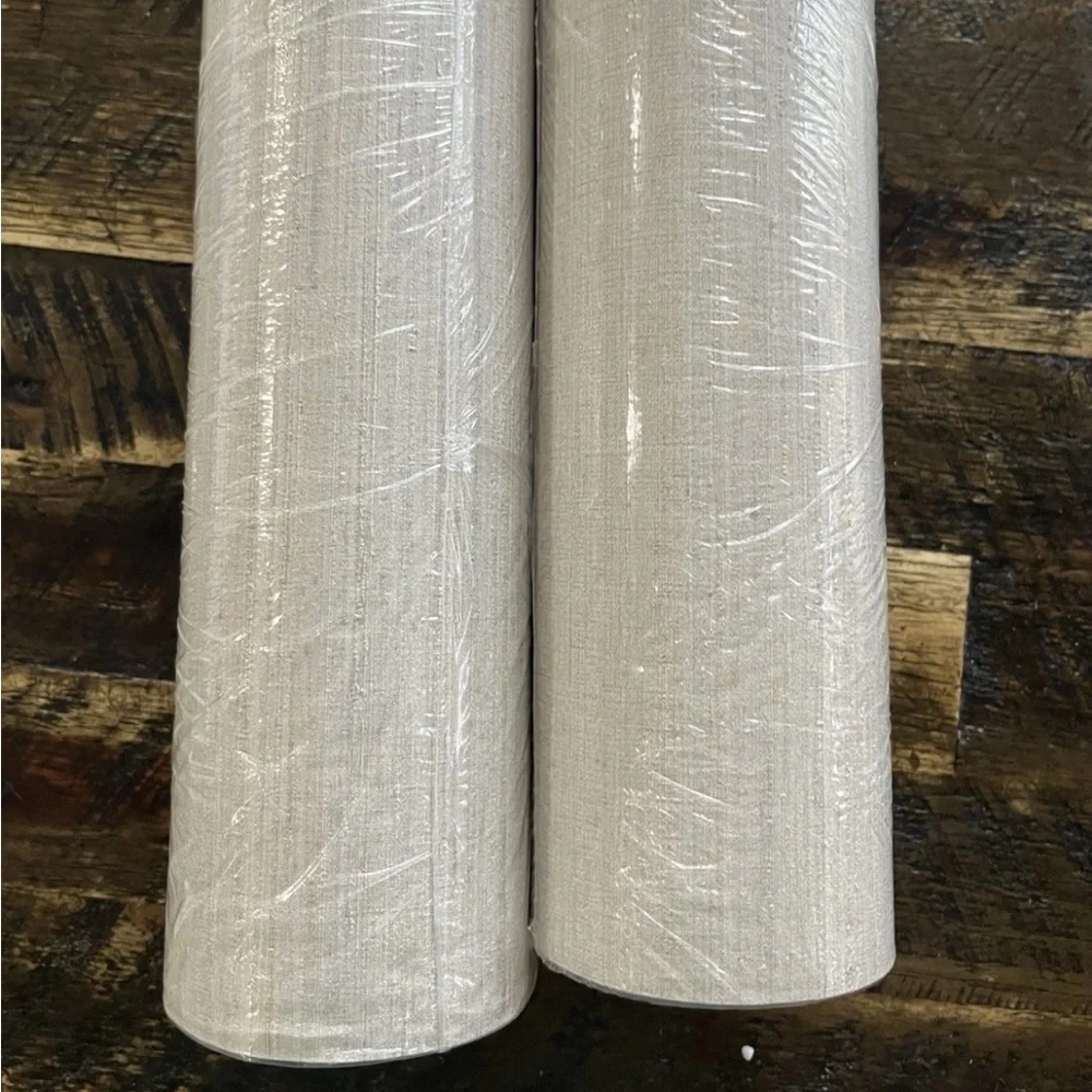 NWT JANNELLI & VOLPI Vinyl Wallpaper 6845 Soie Tropicale 2 Double Rolls Beige